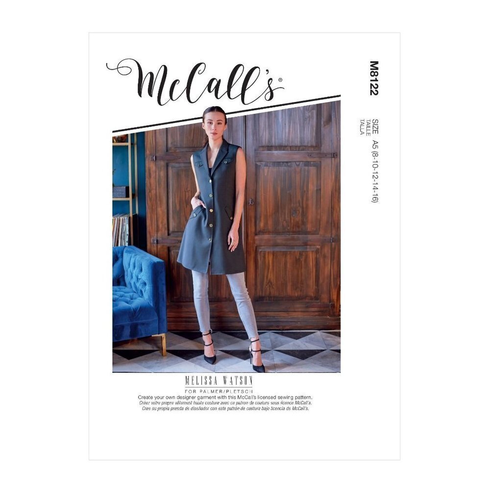 McCalls Sewing Pattern 8122 10628 Vest Misses Size 8-16 UNCUT